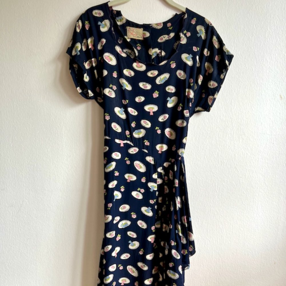Adorable 1950s Vintage Dress with Cats! size S